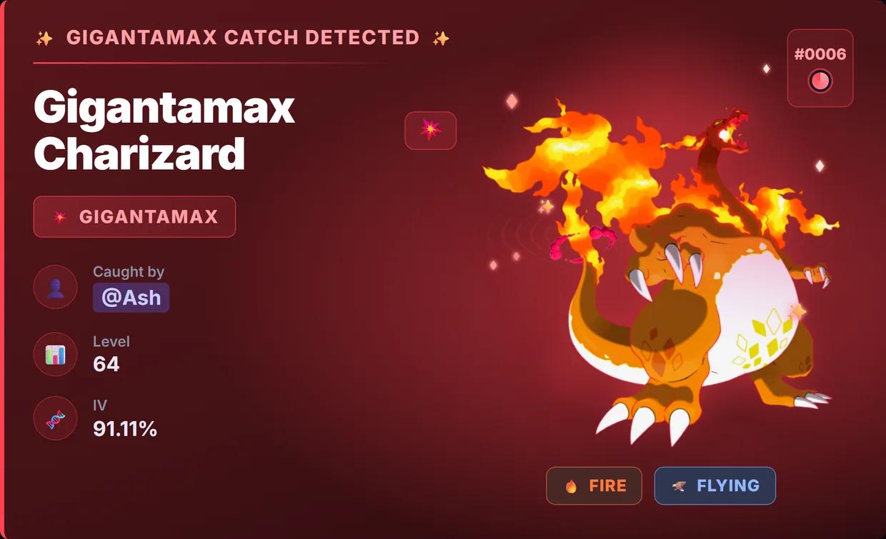 Gigantamax Charizard starboard card